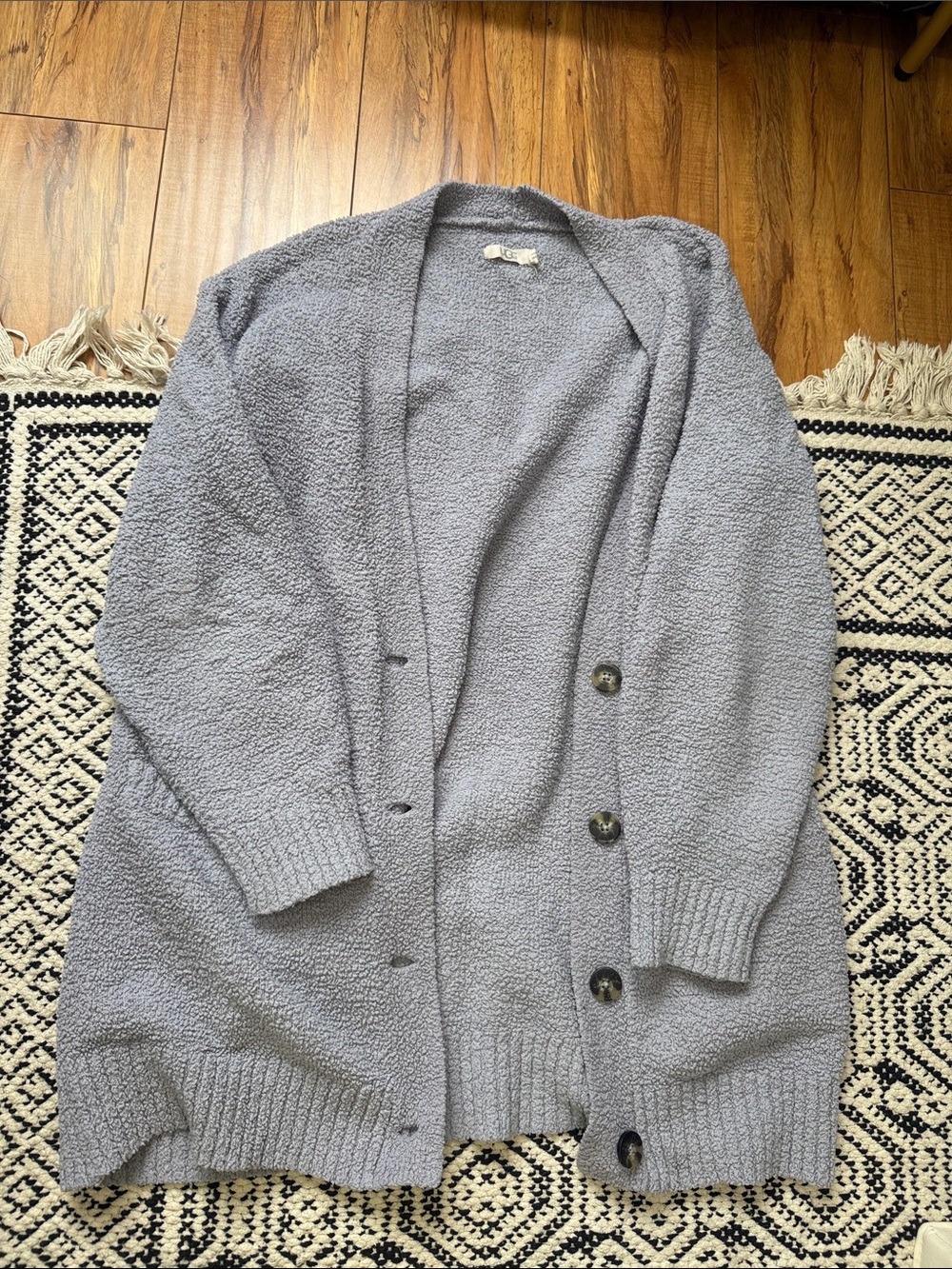 UGG Women's Light Gray Button-Front Knit Cardigan